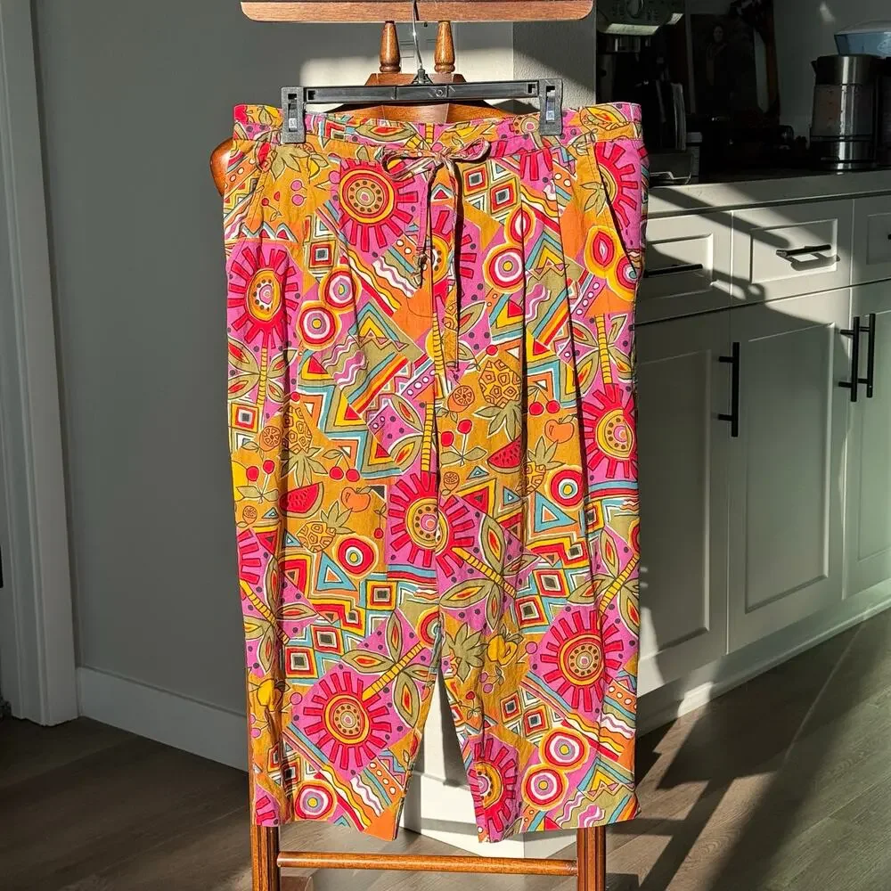Vintage Catalina 2 Piece Set Made USA Tropical Geometric Resort Palm Springs M